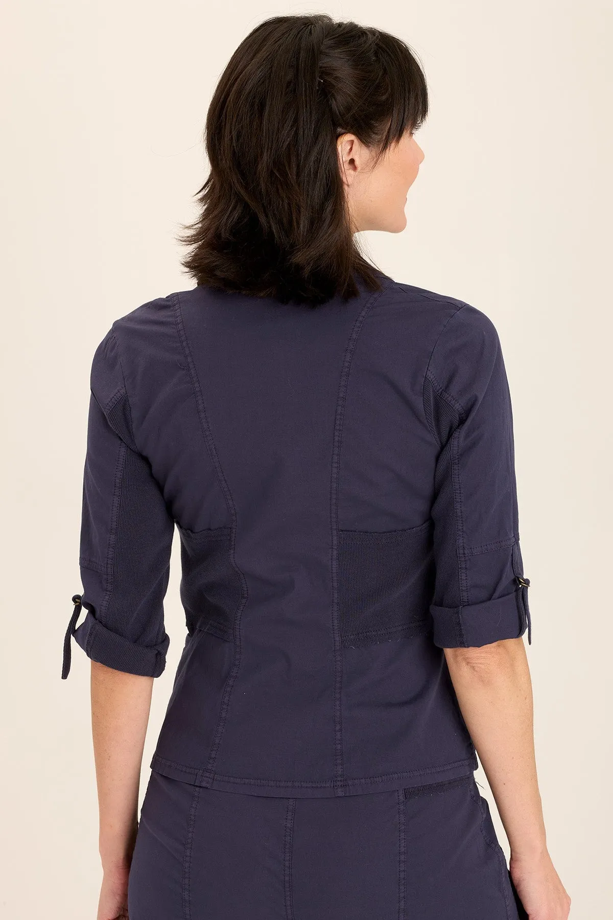 Wexel Poplin/Stretch Rib Fitted Cargo Jacket