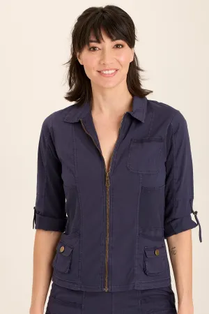 Wexel Poplin/Stretch Rib Fitted Cargo Jacket