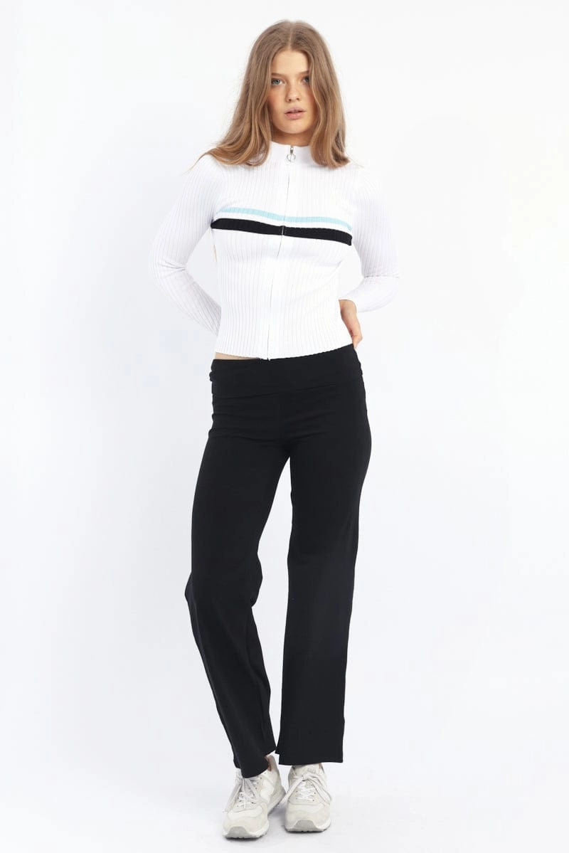 White Long Sleeve Knit Cardigan