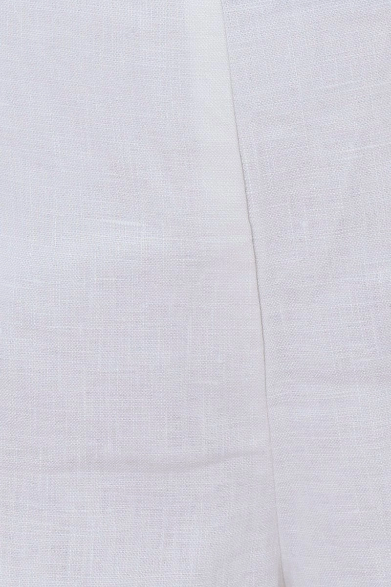 White Wide Leg Pants High Waist