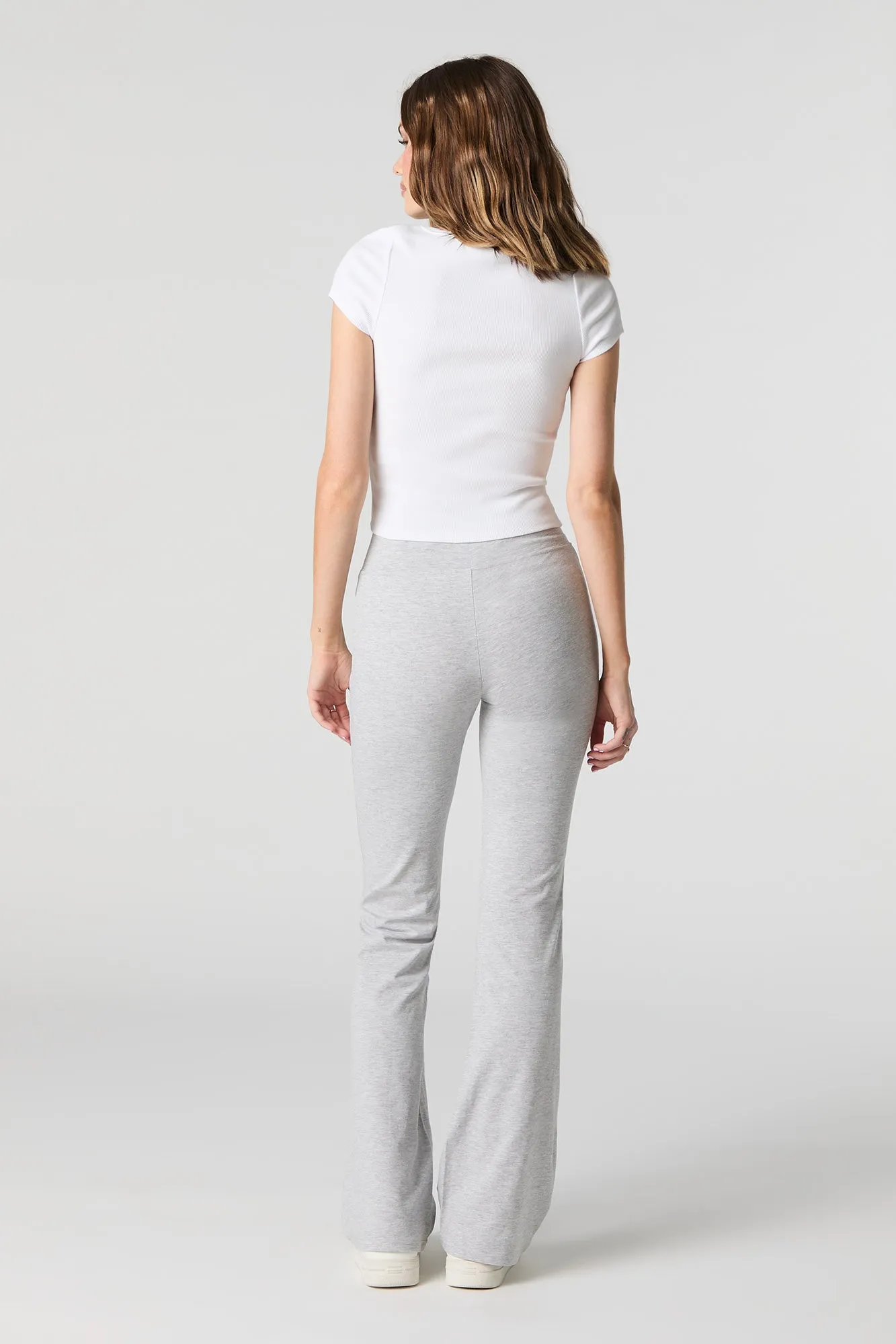 Wide Waist Flare Pant
