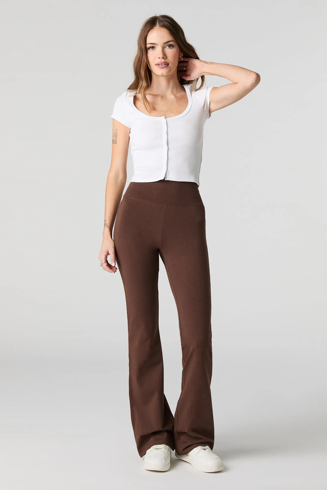 Wide Waist Flare Pant