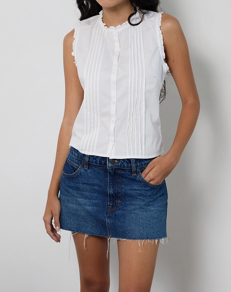 Yara Blouse in Poplin White